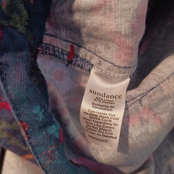 Sundance Linen Blend Kalini Shorts i.n Blue Floral Size XXL - Picture 5 of 7